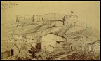 3. Το φρούριο των Πατρών σε σχέδιο με μολυβί τού Χριστιανού Χάνσεν, 31 Ιουλίου 1833